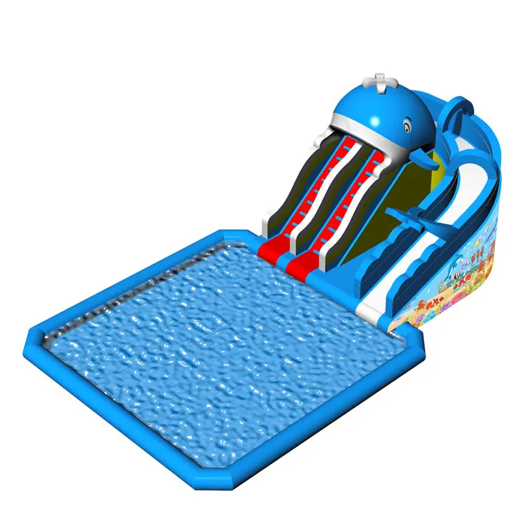 Cheap Commercial Adult and Kids Toys Large Bouncy Castle Stair Large Inflatable Swimming Pool Slide Water Park