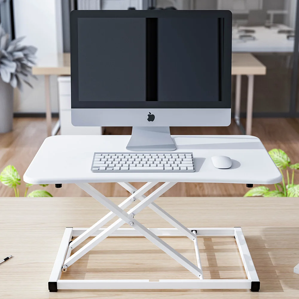 Cheap Office Ergonomic Adjustable Height Standing Laptop Table Computer Folding Sit To Stand Desk Adjustable