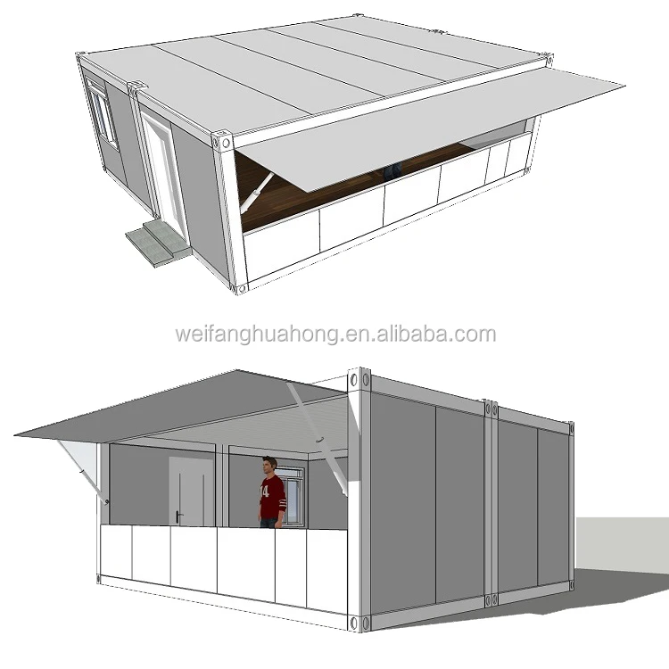 2020 sample building sturdy frame  big house container house having a large space
