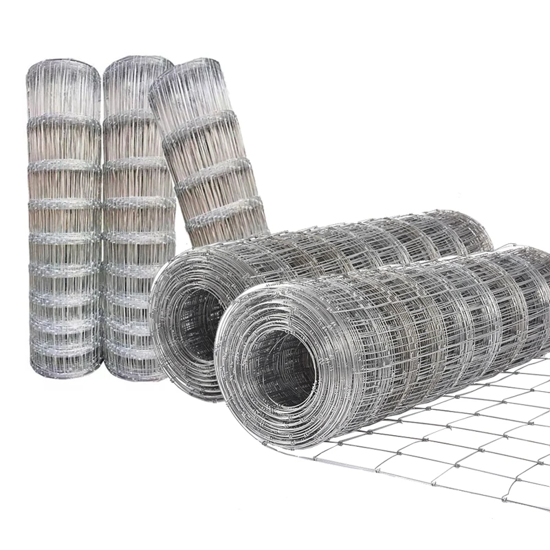Hot Dip Galvanized Farm Fence Easy Installed 50M Wire Mesh Roll Metal Frame with Post Caps & Hardware for Horse Sports Fencing
