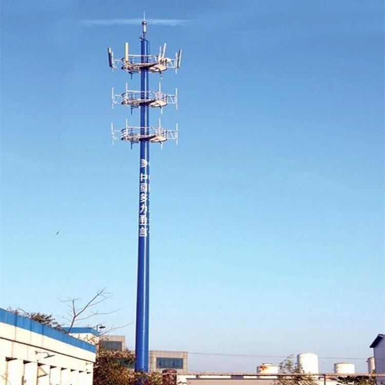 20m 25m 35m 40m 45m 55m 60m 65m 70m 75m 80m Manufactures Communication Equipment tube pole Steel Monopole Tower telecom mast