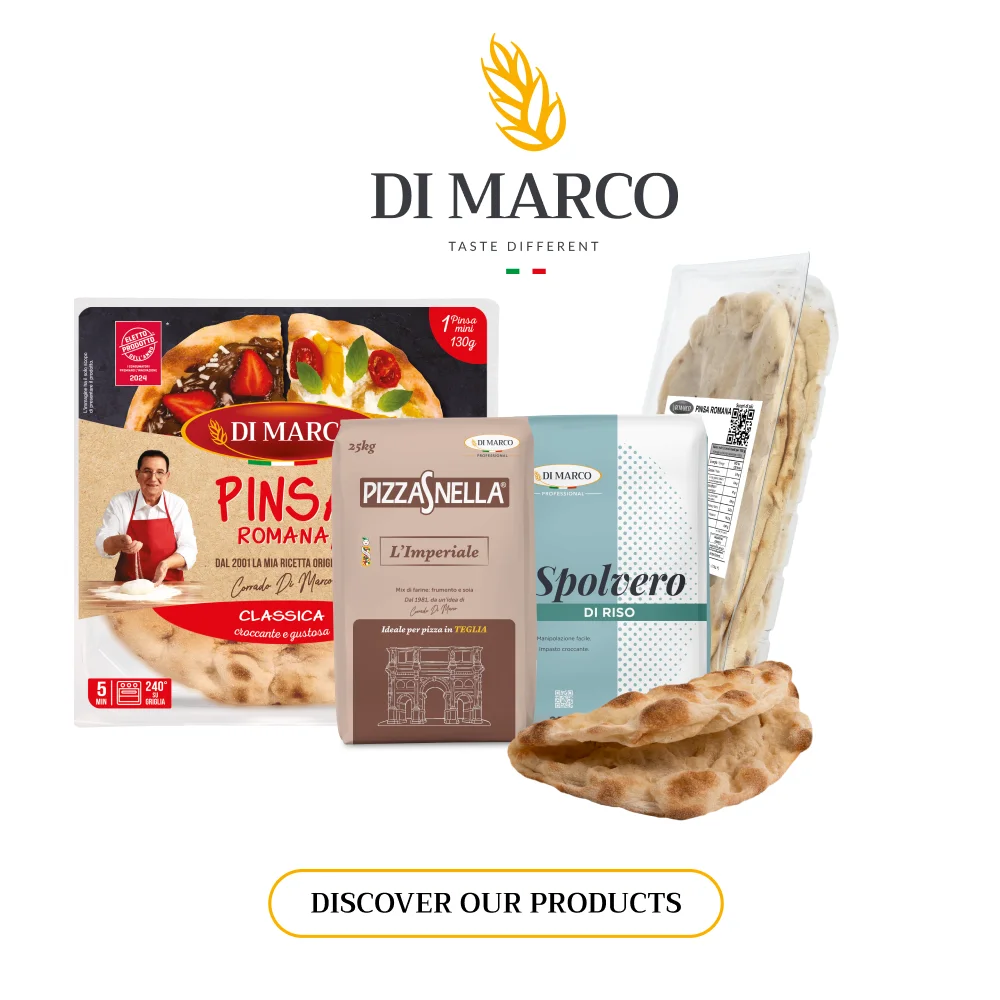 Made in Italy Foodservice Frozen Pinsa Romanda Calzone Crunchy Crust with wheat flour ideal for salty snack 120 g
