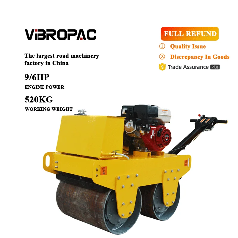 Road Roller Used Hand Push Compactor Vibratory Affordable Double Drum road roller compactor Construction Machinery
