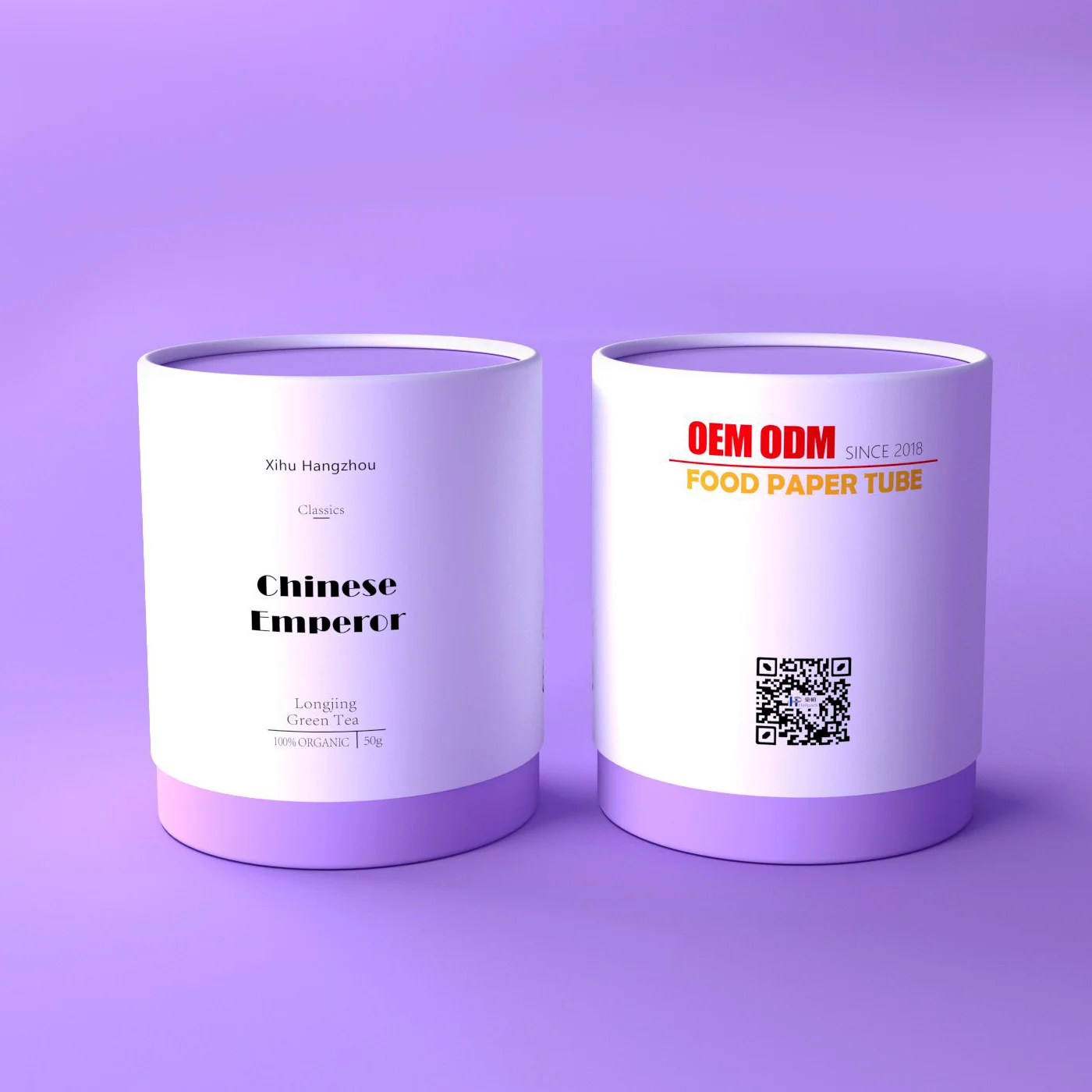 Custom candle tube packaging Handmade Soy Wax Candle Glass Jar cylinder luxury custom paper tube packaging