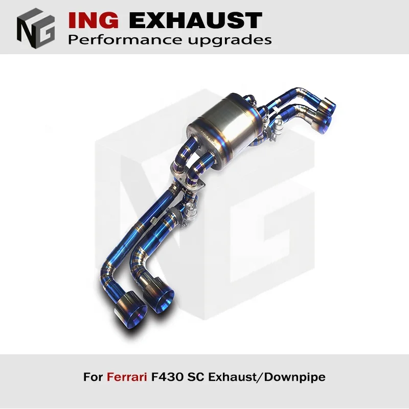 ING new style for 2005-up Ferrari F430 Scuderia 6.3 titanium alloy catback exhaust valve car pipe auto parts