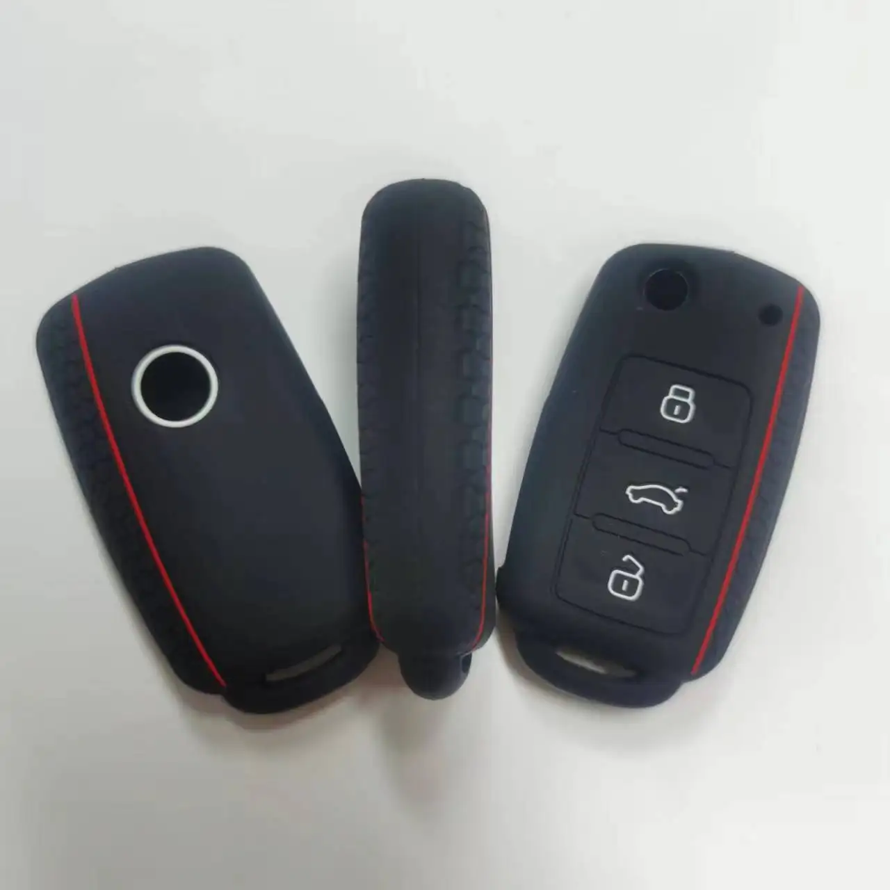 Protective Silicone Remote Car Key Case Cover be suitable for Volkswagen VW POLO Tiguan Passat B5 B6 B7 Golf EOS Scirocco Jetta