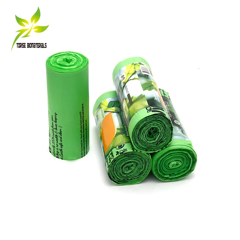 Custom biodegradable compostable disposable black colourful drawstring bag plastic draw tape drawstring trash garbage bags