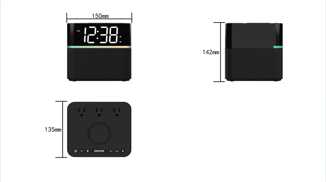 Bluetooth Speaker wireless charging clock sublimation tumbler ubl bass high quality loud 20w retro module party big rgb ceiling