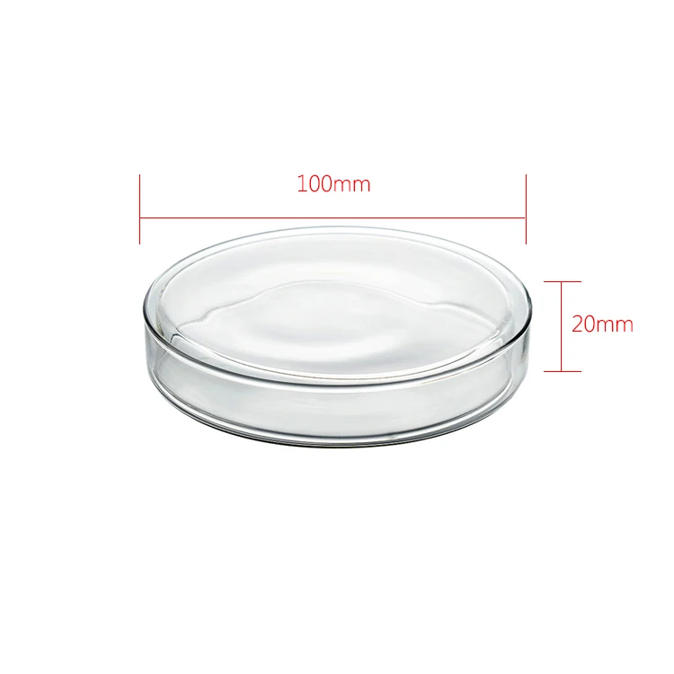 Laboratory Microscope Petri Dish Borosilicate Glass 100mmx15mm