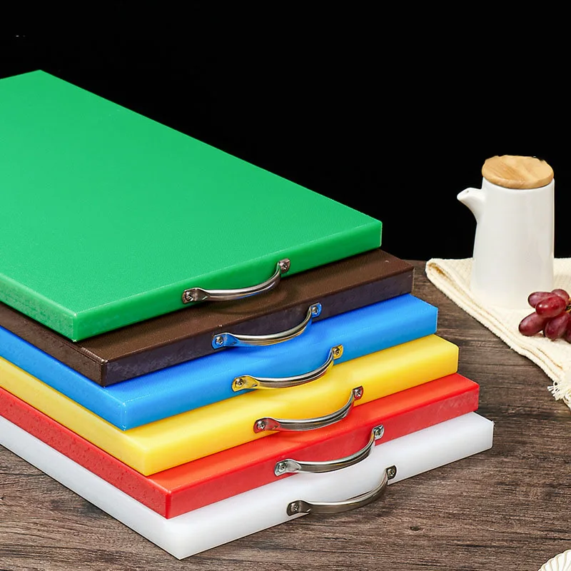 Wholesale Price Custom Eco-friendly HDPE Cutting Board Rectangle Plastic Colour  Chopping Block