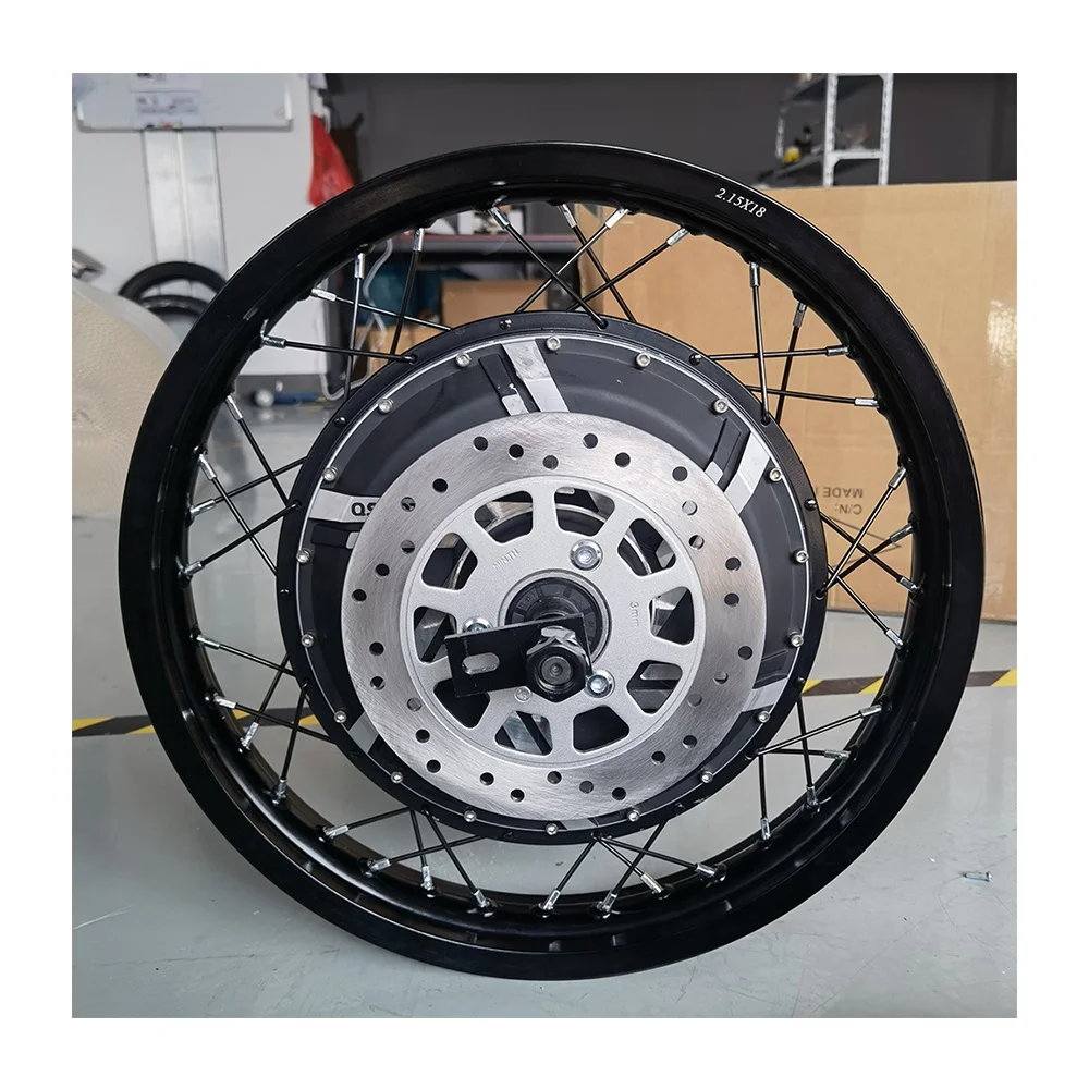 QS273 8000W 12000W 50H Electric Motorcycle Spoke Hub Motor V3 Type 200mm Drop Out