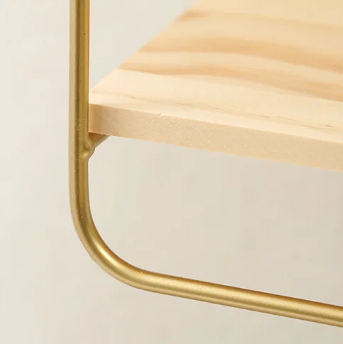 Metal iron wall shelf wall hanging storage shelf with wood plate coffee shop living room dining room wall decoration