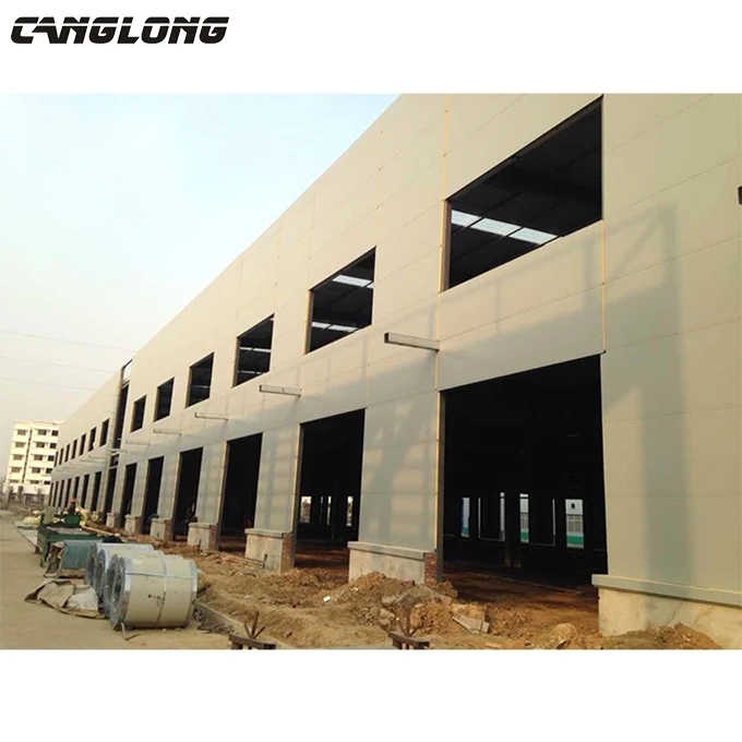 Low cost 2 story warehouse garage prefab steel metal building structure for shed