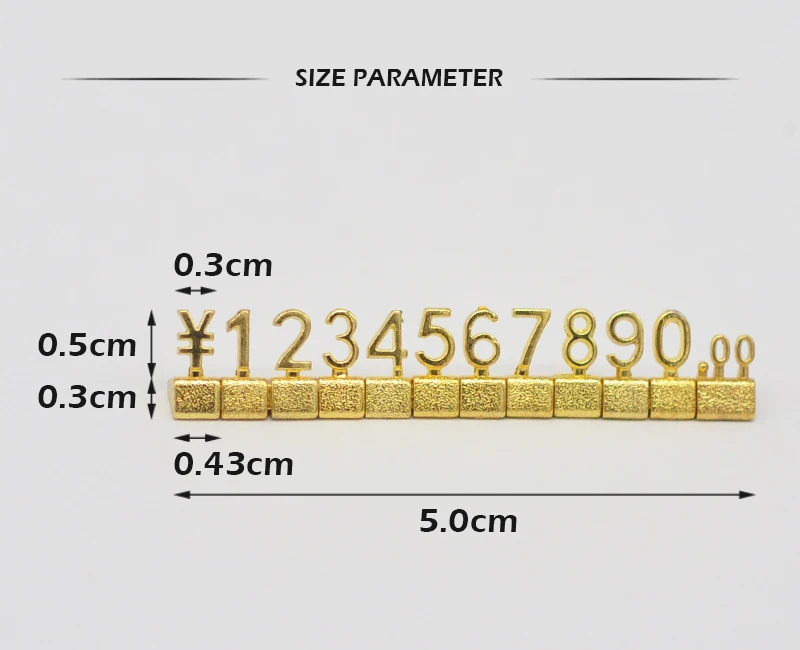 Adjustable 3D Metal Price Tags Euro Pound Dollar Combined Display Silver Optimal Store Use-for Supermarkets Jewelry Watches