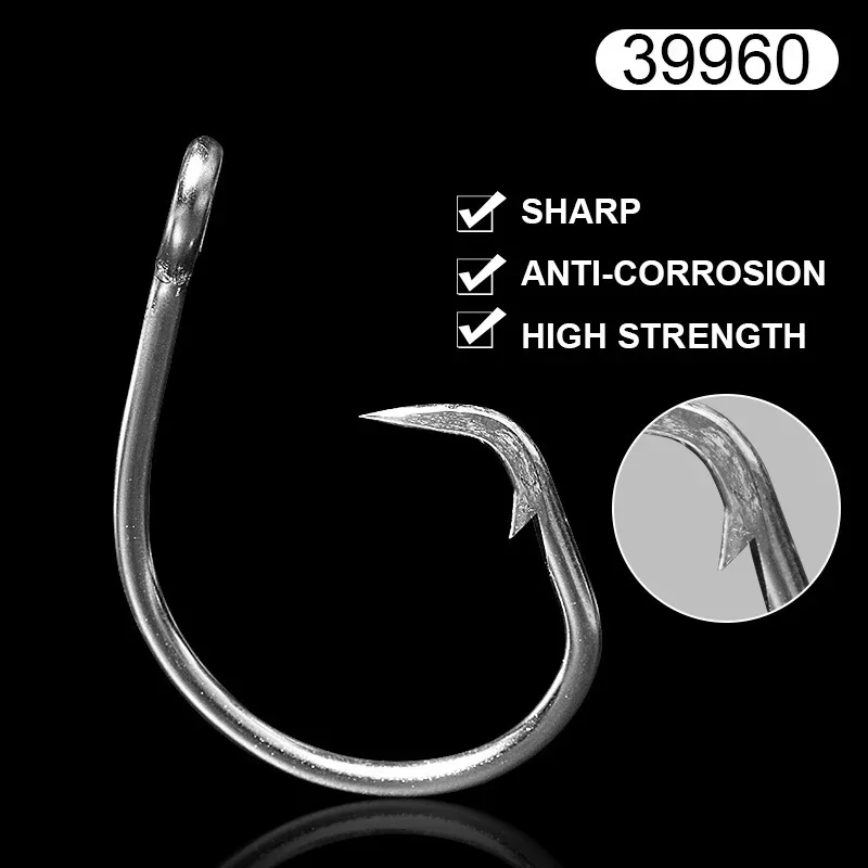 JSM 39960 Stainless Steel hook Tuna Circle high quality hook with size 11/0  Fishing Hooks