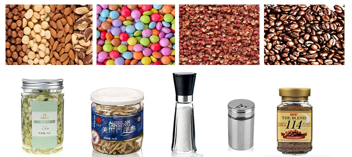 Automatic Snack Food Weighing 100g 200g Can Packing Machine for Tin Can Sealing Filling