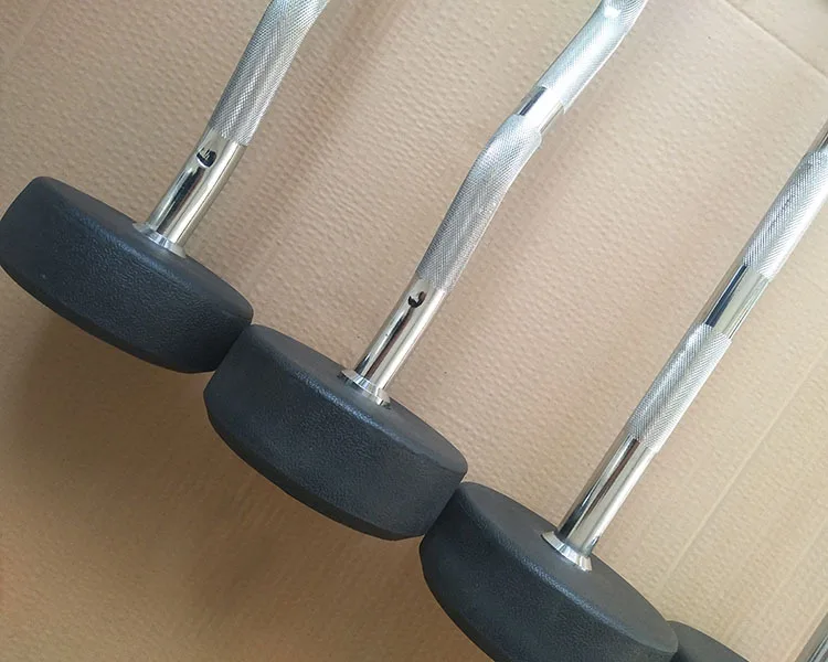 CHANGNORE High Quality Fitness Customized Lbs Straight/Curl Weight Lifting Barbell Bar For Bodybuilding
