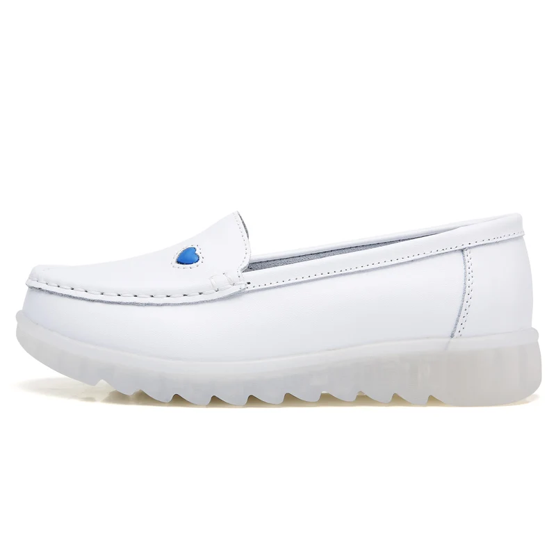 High Quality Comfortable soft insole cow leather upper casual Nurse shoes