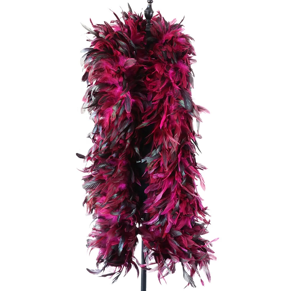 cheap sale Colorful Rooster schlappen feather boa for party dance performances decoration