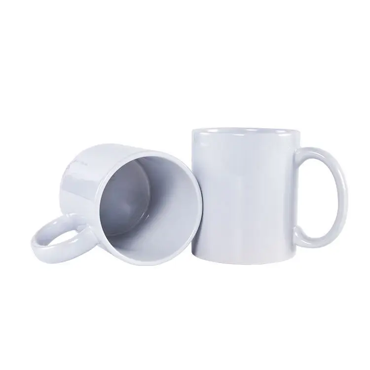 11oz White Mug With OEM ODM Low MOQ Wholesale Ceramic Coffee Mug Ready Stock Tableware Cups