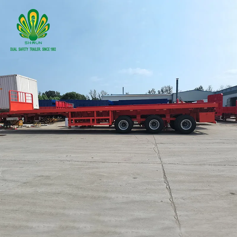 40 ft 3 axles tri axle superlink container dolly flatbed semi trailer
