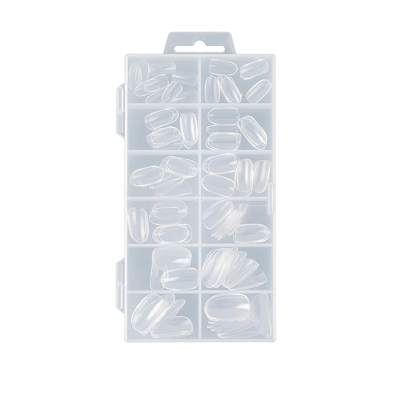 Professional Custom Design Soft Gel False Nails With Transparent Thick Stiletto Adhesive Handmade Manicure Piece Tips