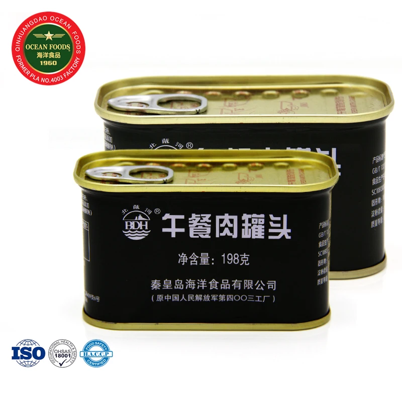 Canned pork luncheon meat  198G  Can Preserved Tin