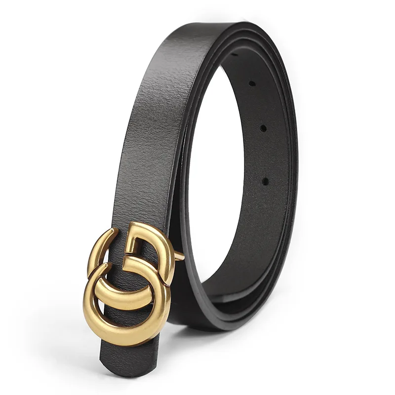 
Fashion Design G Gold Buckle Famous Luxury leather double buckle women belt 