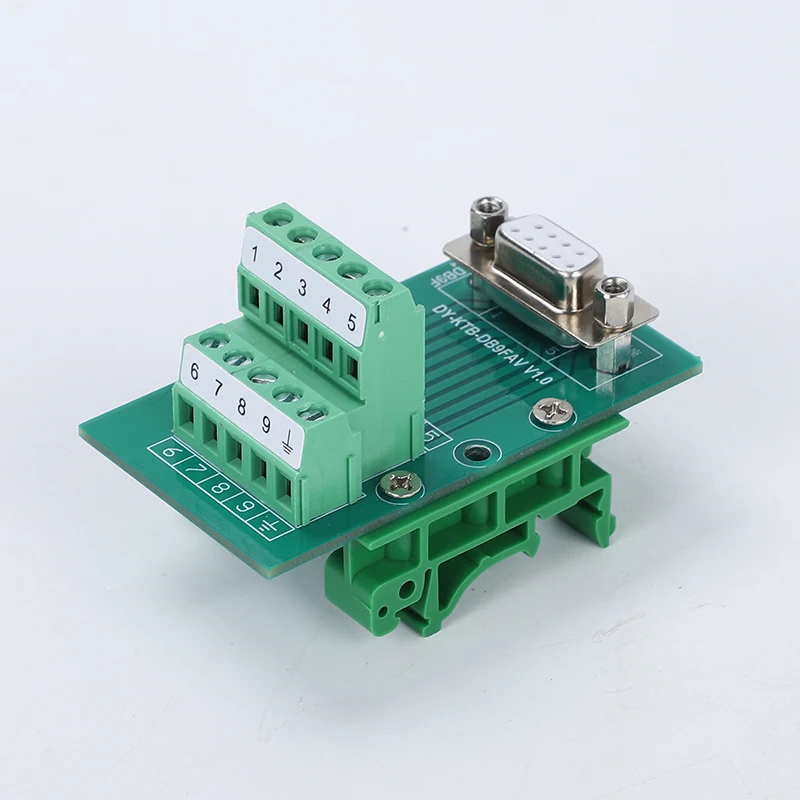 RS232 Serial port DB9 solderless rail type trunk board terminal block