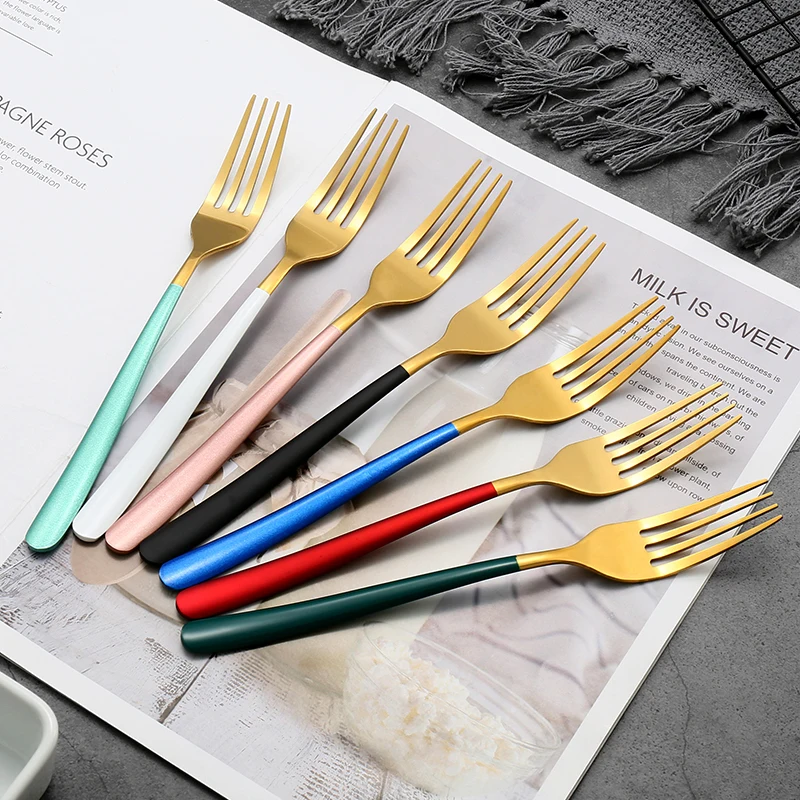 Weeding Party Flatware Stainless Steel Gold Spoon Fork Set Luxury Cutlery Set