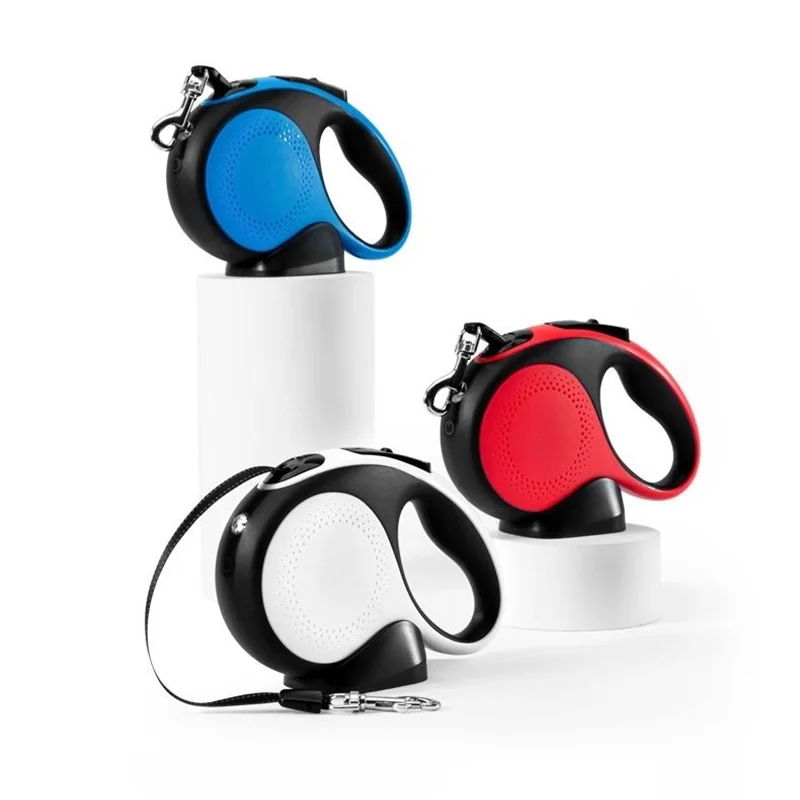 Luxury Retractable 5M Dog Leashes LED Light Pet Leash Traction Rope Belt Durable Automatic Pet Walk Leash