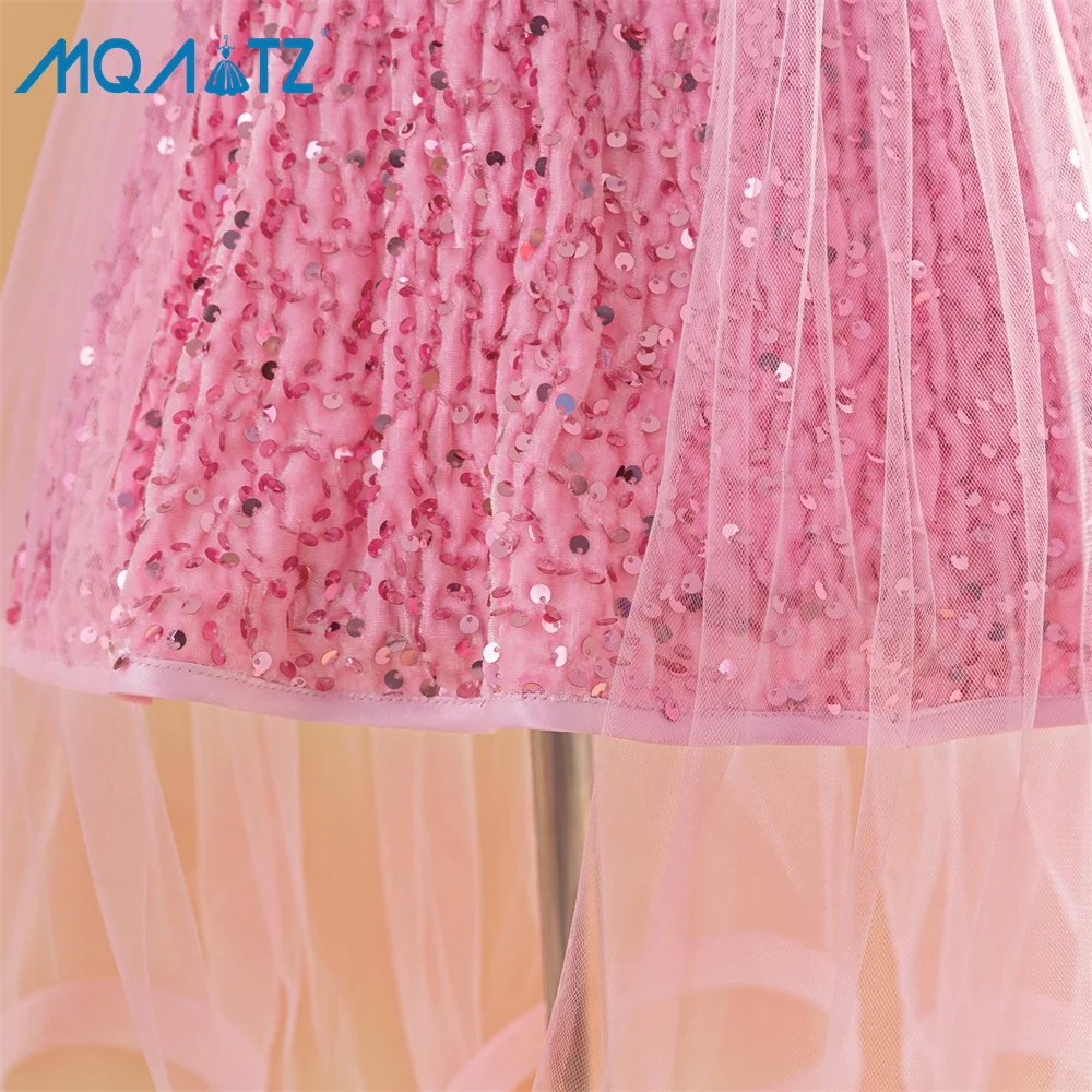 MQATZ лидер продаж летнее платье из тюля для детей формальная праздничная одежда с цветочным узором От 4 до 8 лет девочек