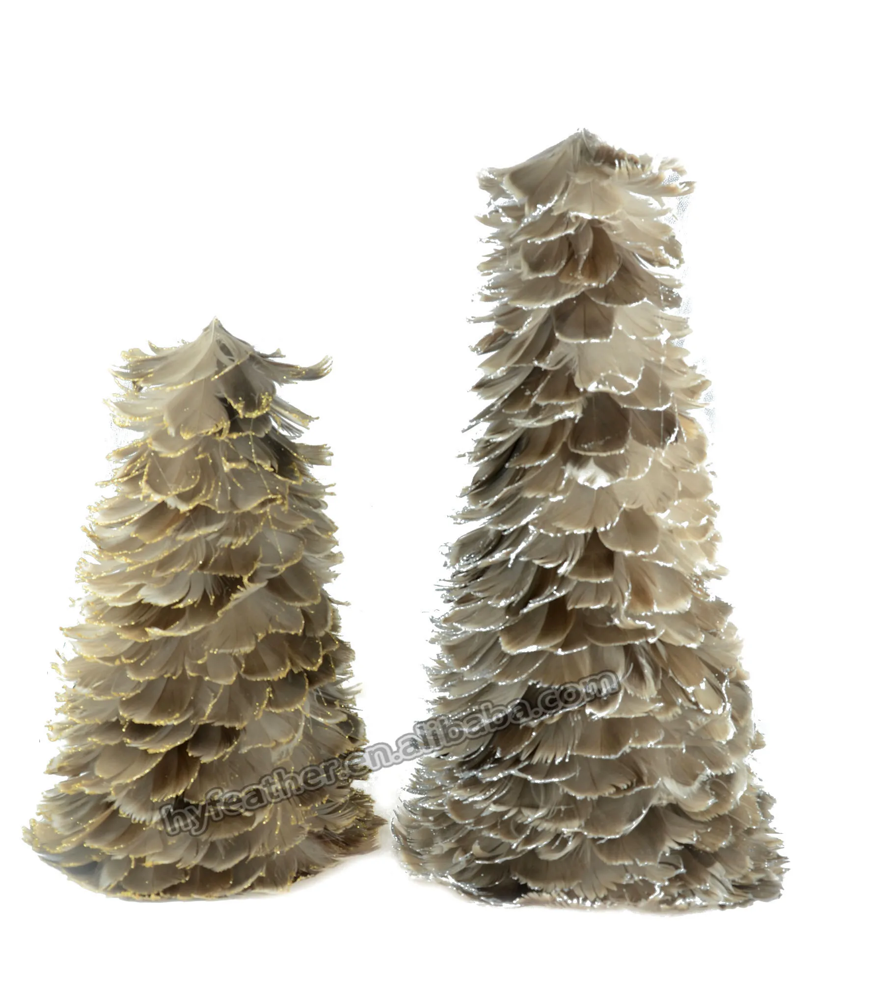 Natural Goose feather christmas trees for outdoor interior home Office Room Winter Holiday Party decor item ornament supply
