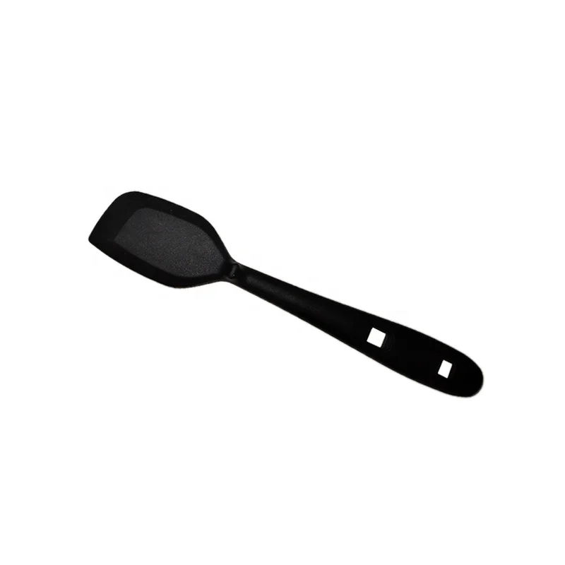Eco-Friendly Good Grip Silicone Kitchen Scraper Spatulas Knife Utensil for Food Cooking and Stirring with Built-In Stand