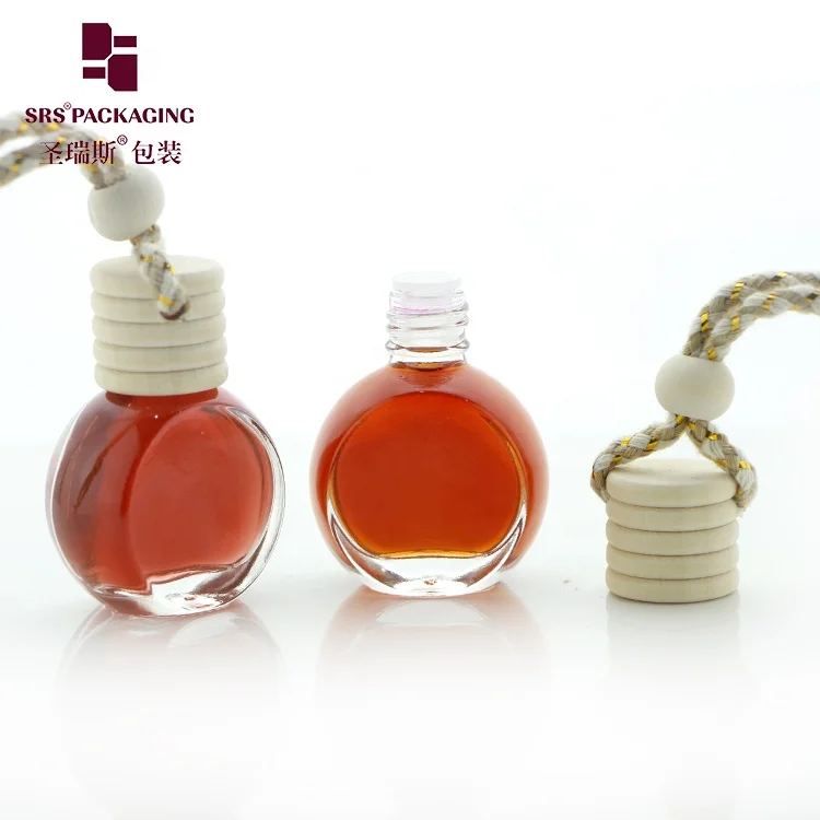 SRS 8ML Car hanging glass bottle perfume freshener/car freshener hanging car air