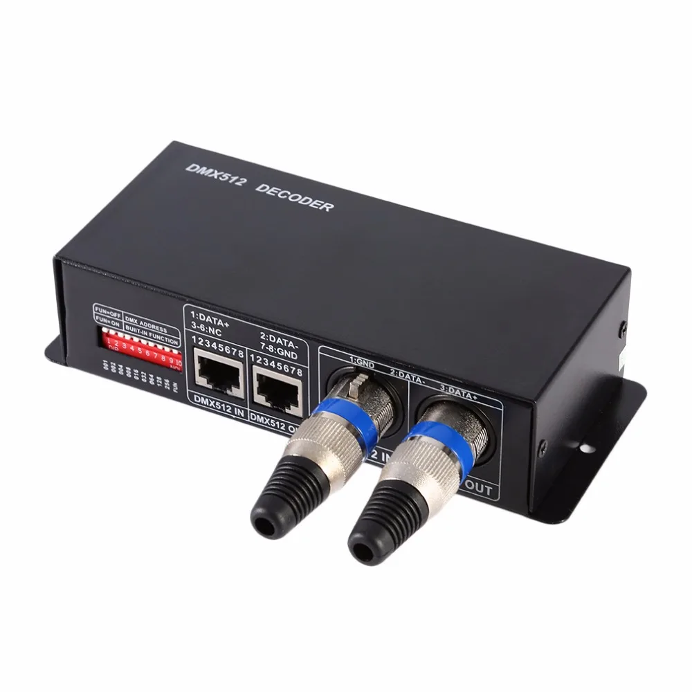  Цена по прейскуранту завода-изготовителя 4A RJ45 DMX ШИМ сигнала 4 канала 4CH RGBW DMX512 декодер для Светодиодные полосы