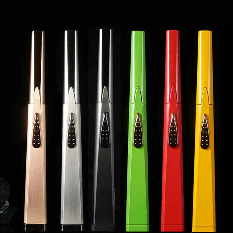 Jobon Brand Single ARC Electric Lighters CUSTOM LOGO USB charging kitchen long windproof pen electronic pulse cigarette lighter
