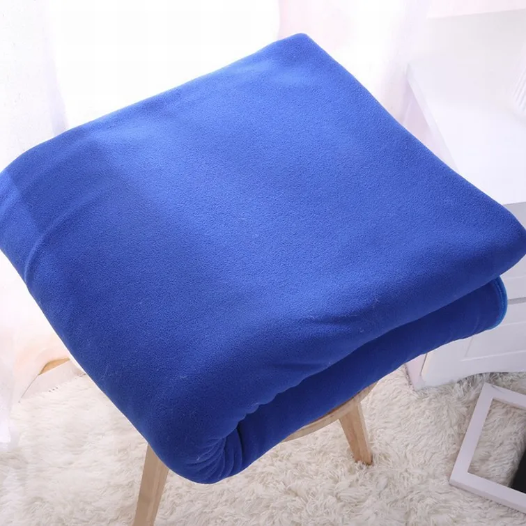 Вязаные Теплые мягкие нескатывающаяся верхняя одежда синего цвета Hotel одеяло и подушка для ухода за комплект