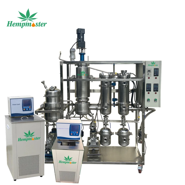 Раствор под ключ, Фракционное оборудование для дистилляции конопли, дистиллятор для молекулярной дистилляции