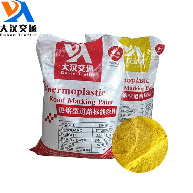 High Quality Heating And Marking Line Thermoplastic Powder Paint With Intermix Glass Beads