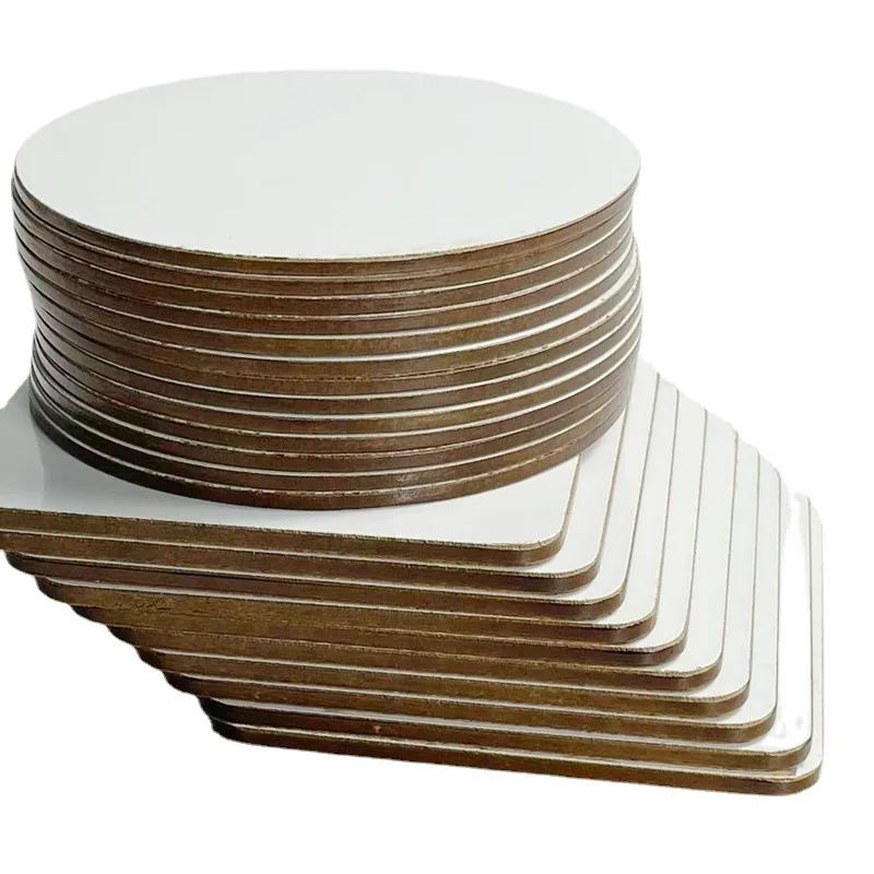 Blanks Square Or Round Cup Mdf Cork Coasters Custom Logo CMYK Sublimation Coasters With Cork Back