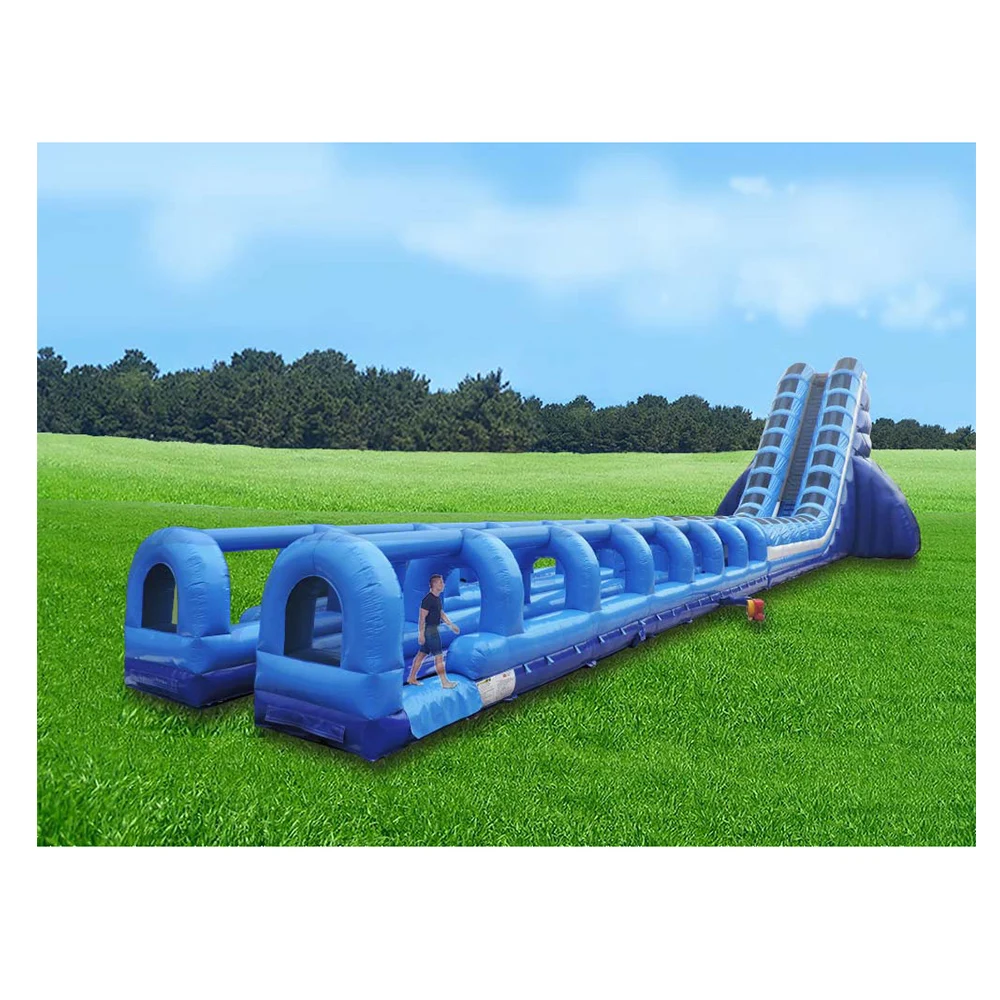 Inflatable Slip N Slide For Adult 40ft Mega Double Tube Inflatable Slide