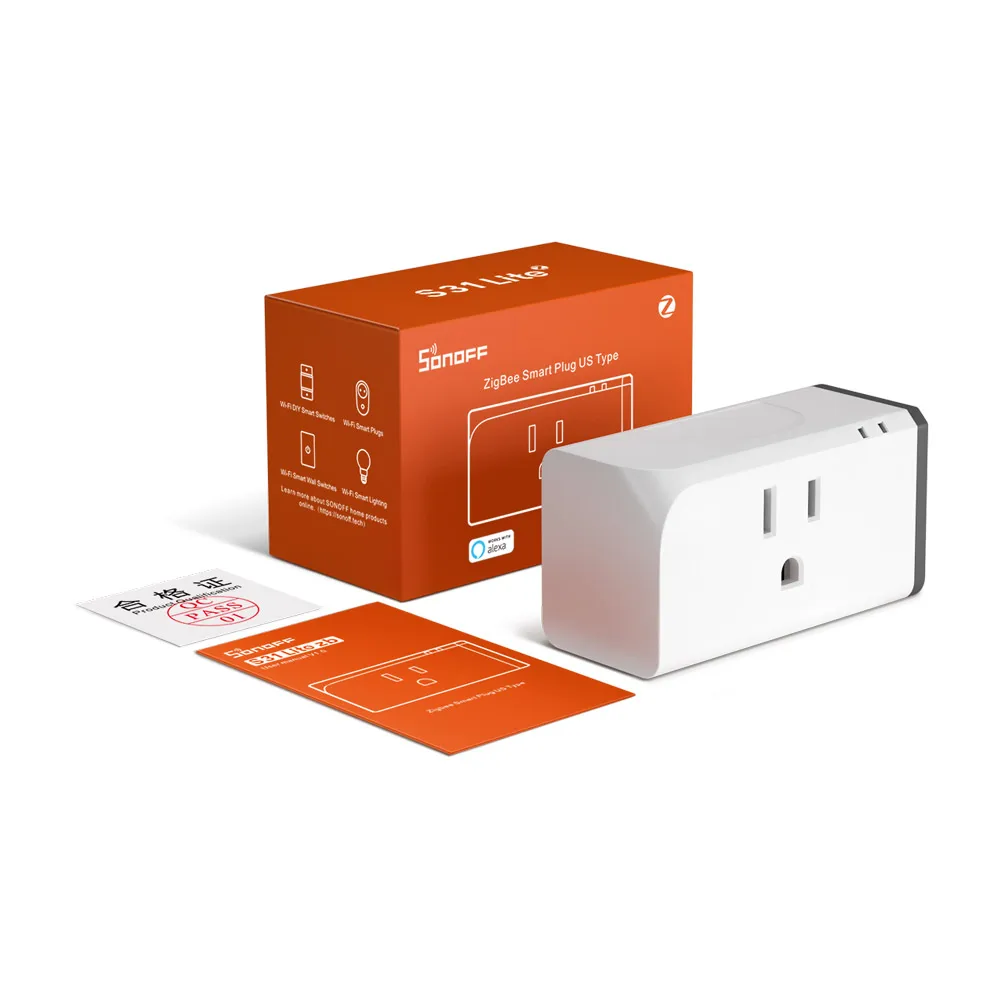 SONOFF S31 Lite Zigbee Power Monitor Smart Plug US Type Works With Alexa Models&Google Home