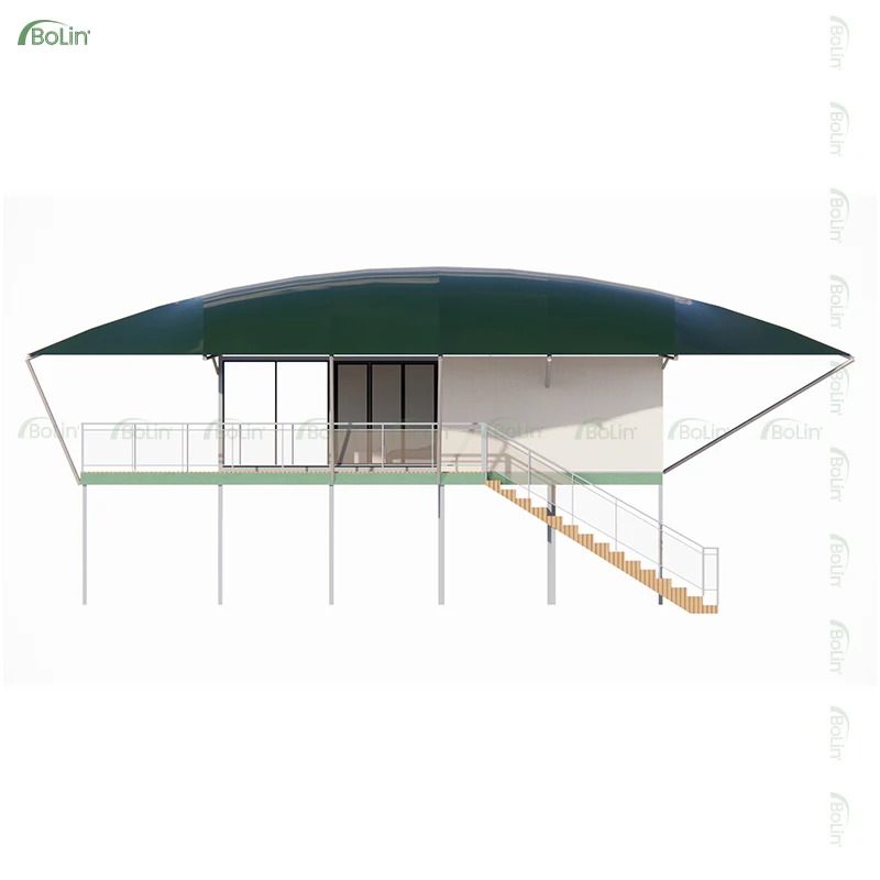 New Style Portable Popular Sturdy Membrane Light-Weight Steel Partitions Camping Tiny House Leaf Tent