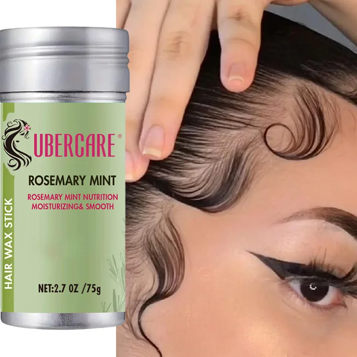 Anti-frizz Castor Oil organic Edge control finishing curly hair stick wax high quality for women styling