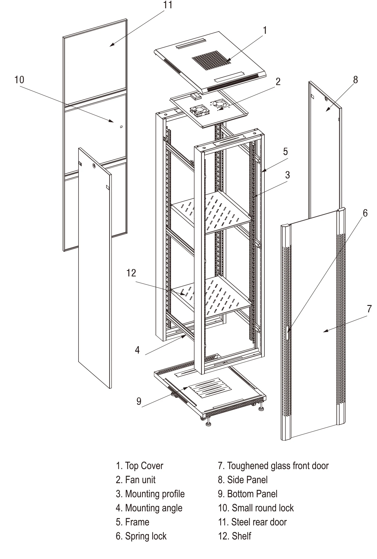 Factory price good quality Network Rack Cabinet Manufacturer Best Price Stock 42u Rack Server Cabinet For Sale