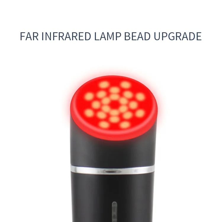 Gift Glass Top head Photon Therapy Skin Smooth Face Anti-aging Led Red Light Lifting Facial Massage Infrared Beauty Device