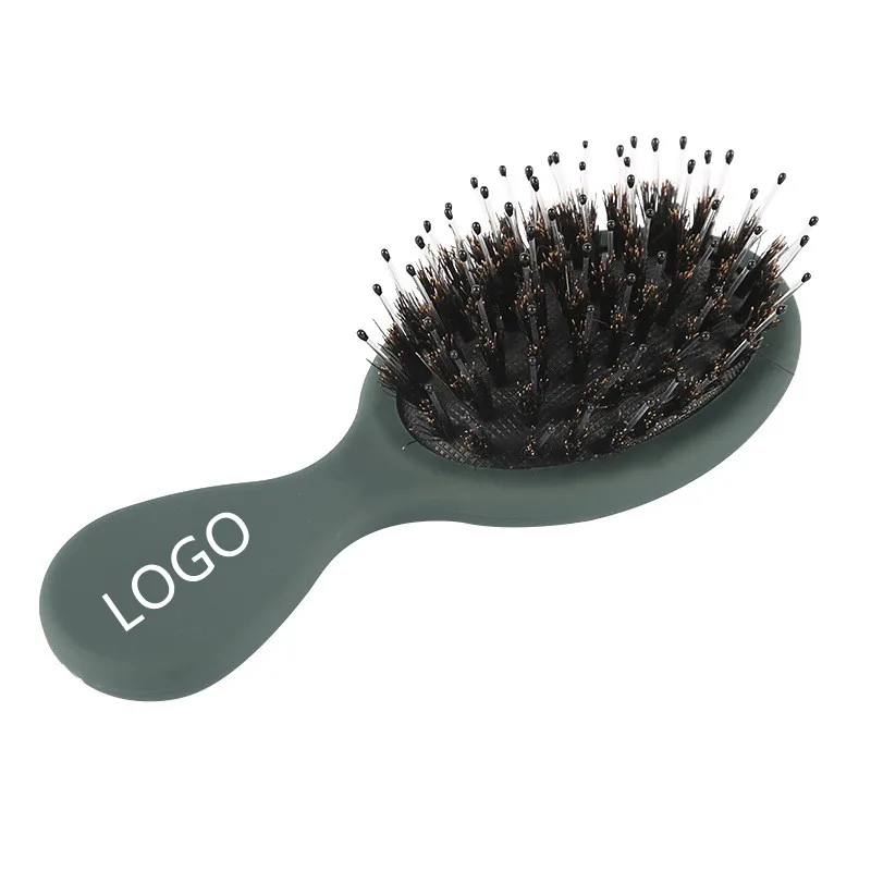 Custom LOGO Private Label small size paddle hair brush detangling magic hair brush with boar bristles For Children And Girl