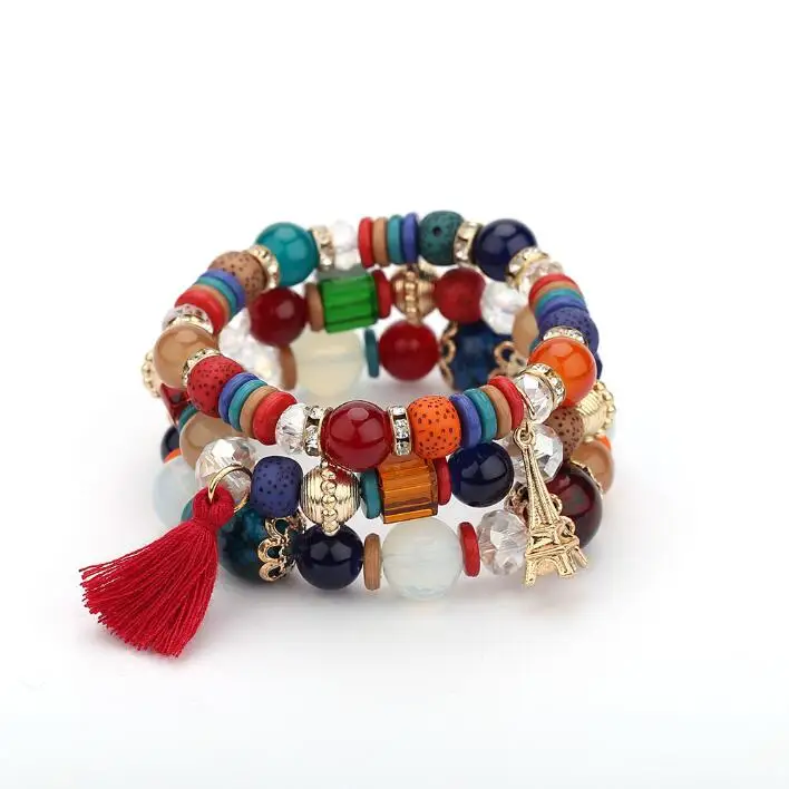 Новинка 2021, украшения для рук, атмосферные Модные подвесные браслеты с кисточками и башней, изысканные ювелирные изделия, оптовая продажа