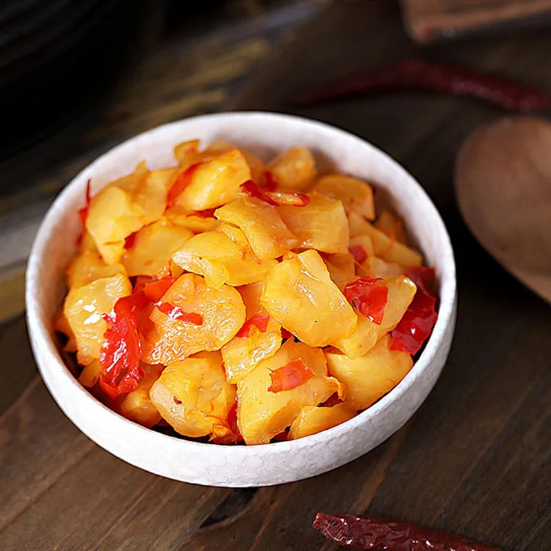 Wujiang crispy mustard 60g*100 bags of crispy radish Fuling light sweet and sour leisure meal